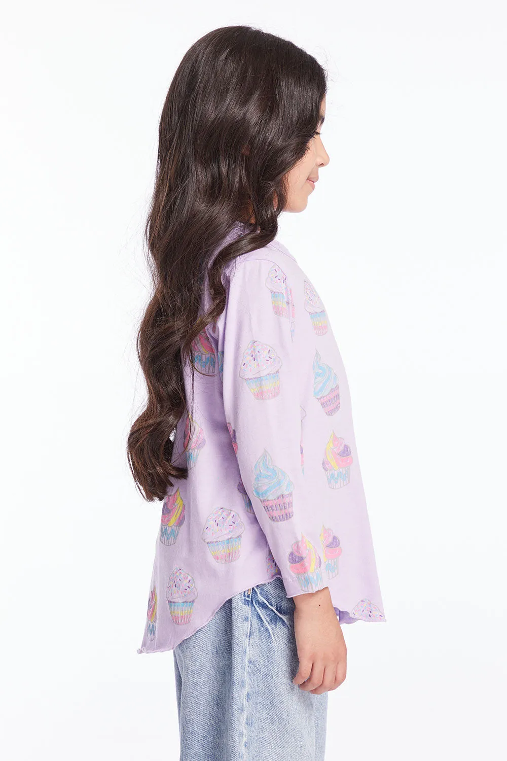 Rainbow Cupcakes Girls Long Sleeve sold by Chaser product image thumbnail 2