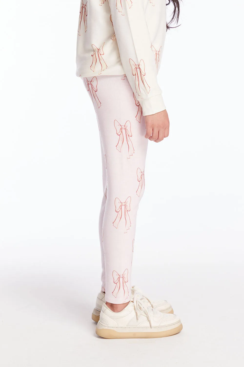 Allover Bows Pant Girls Classic Legging sold by Chaser product image thumbnail 2