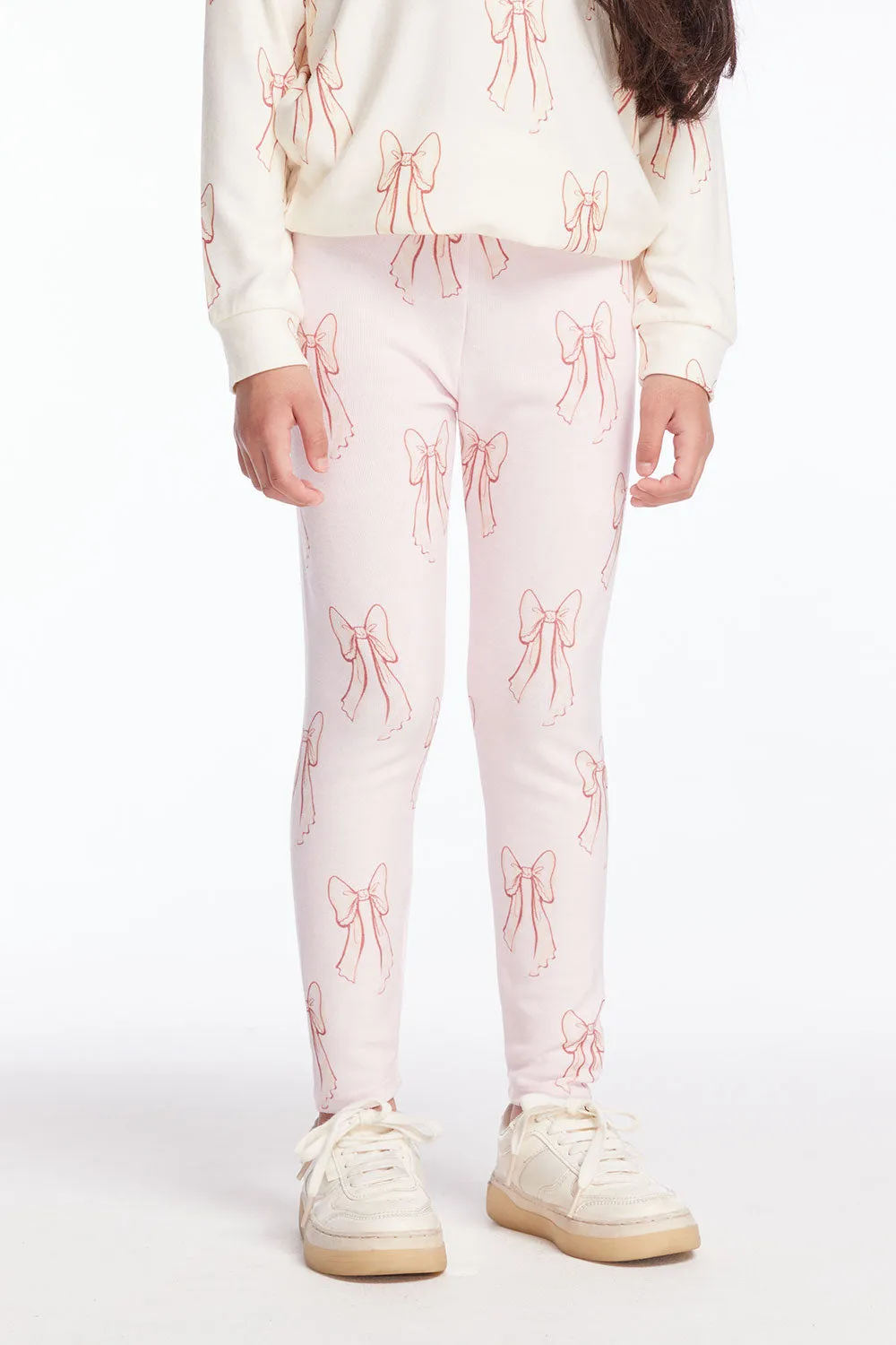 Allover Bows Pant Girls Classic Legging sold by Chaser