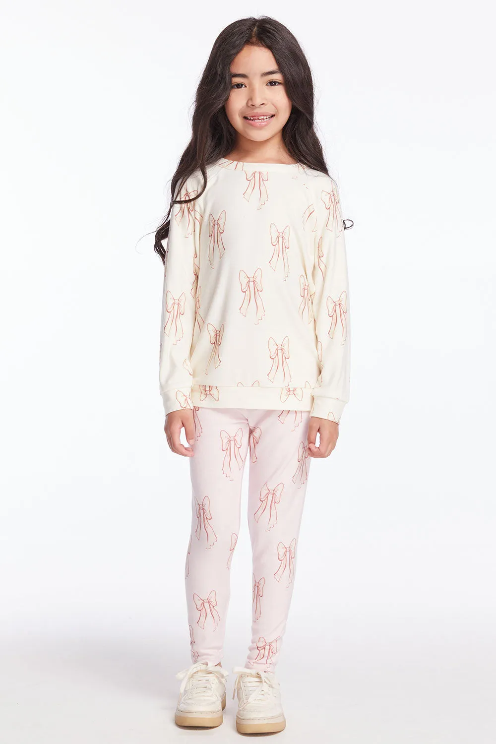 Allover Bows Pant Girls Classic Legging sold by Chaser product image thumbnail 4