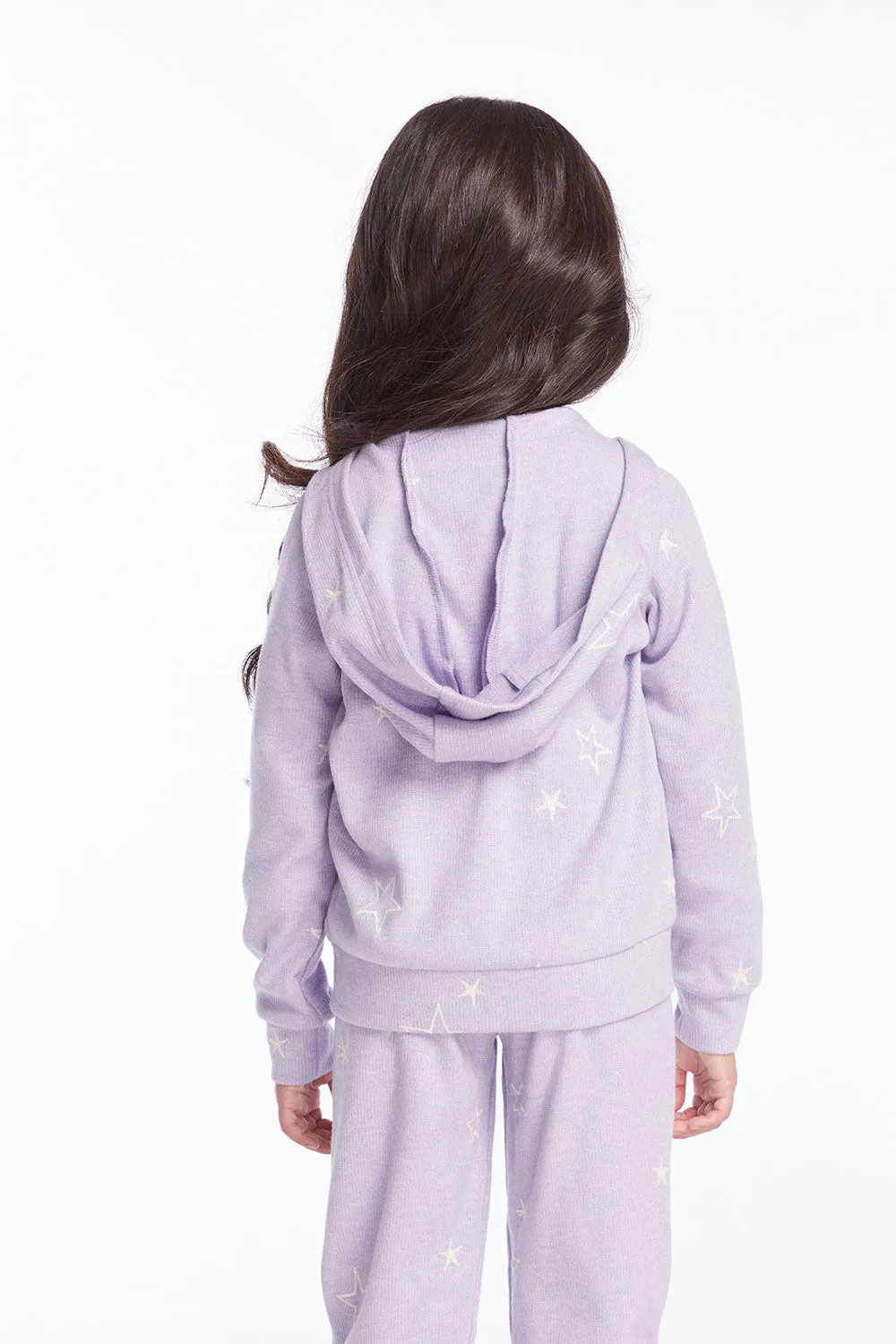 Girls Purple Sky Zip Up Hoodie sold by Chaser product image thumbnail 4