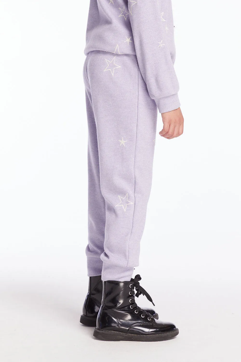 Leila Purple Sky Girls Jogger sold by Chaser product image thumbnail 3