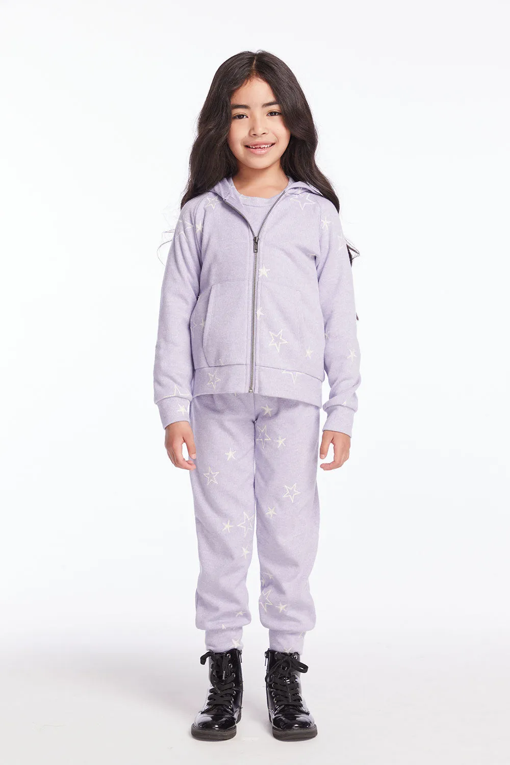 Leila Purple Sky Girls Jogger sold by Chaser product image thumbnail 4