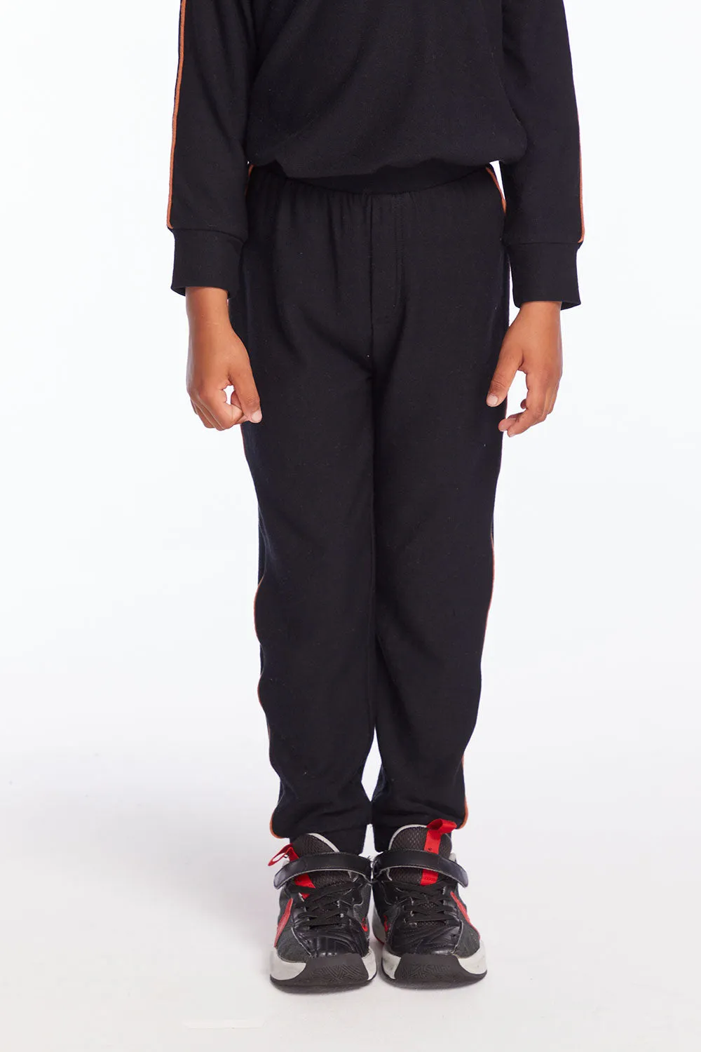 Boys True Black Track Pant with Piping sold by Chaser