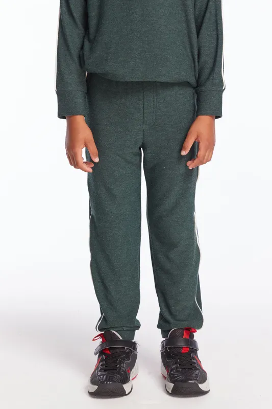 Boys Forest Pine Track Pant with Piping sold by Chaser