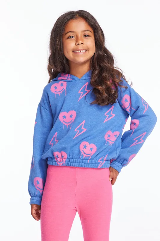 Hearts and Bolts Girls Pullover Hoodie sold by Chaser