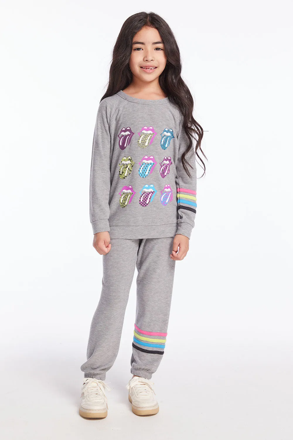Rolling Stones Multi Logo Girls Long Sleeve sold by Chaser product image thumbnail 4