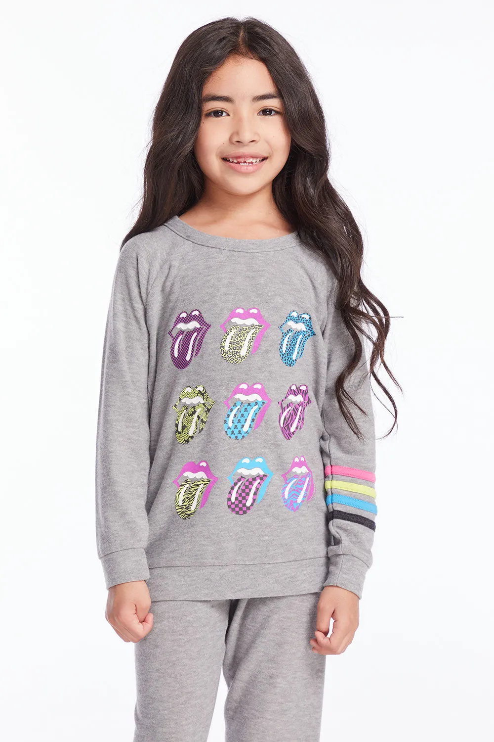 Rolling Stones Multi Logo Girls Long Sleeve sold by Chaser