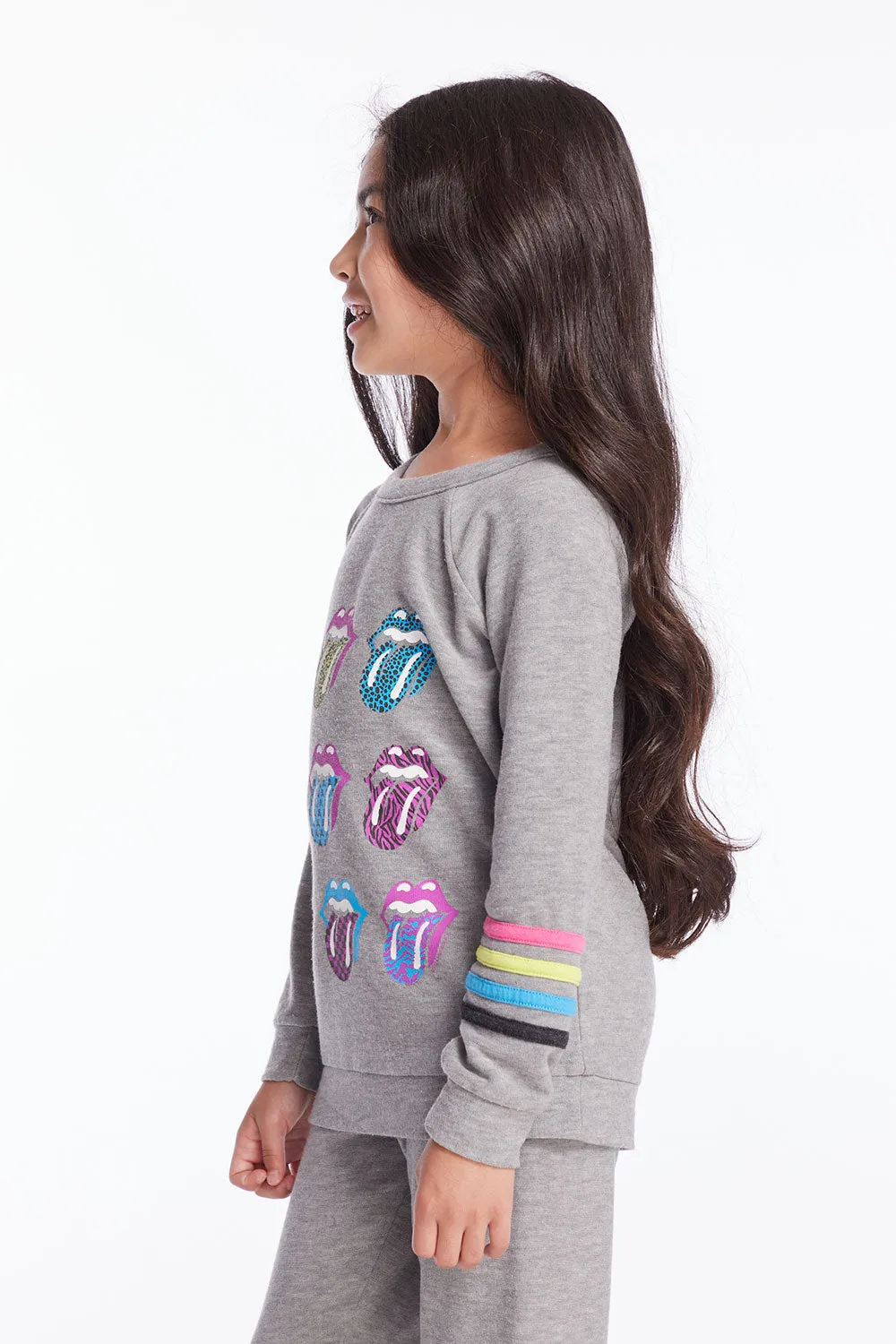 Rolling Stones Multi Logo Girls Long Sleeve sold by Chaser product image thumbnail 2