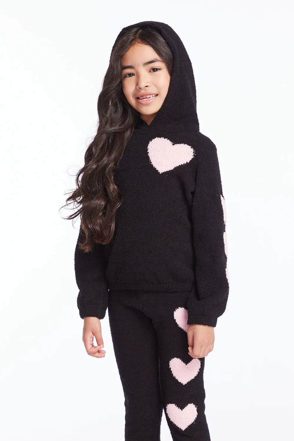 Sweetie Semi Cropped Shirred Girls Pullover Hoodie sold by Chaser product image thumbnail 2