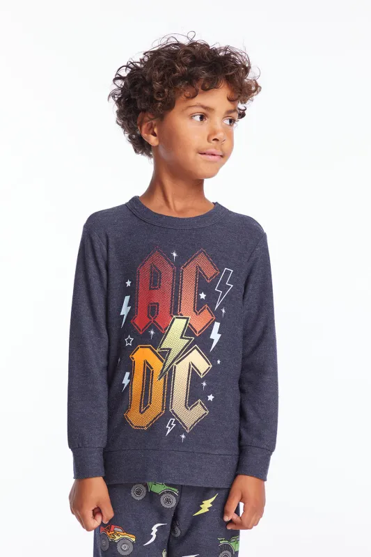 AC/DC Bolts & Stars Logo Boys Long Sleeve sold by Chaser
