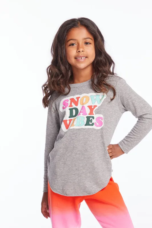 Snow Day Vibes Girls Long Sleeve sold by Chaser
