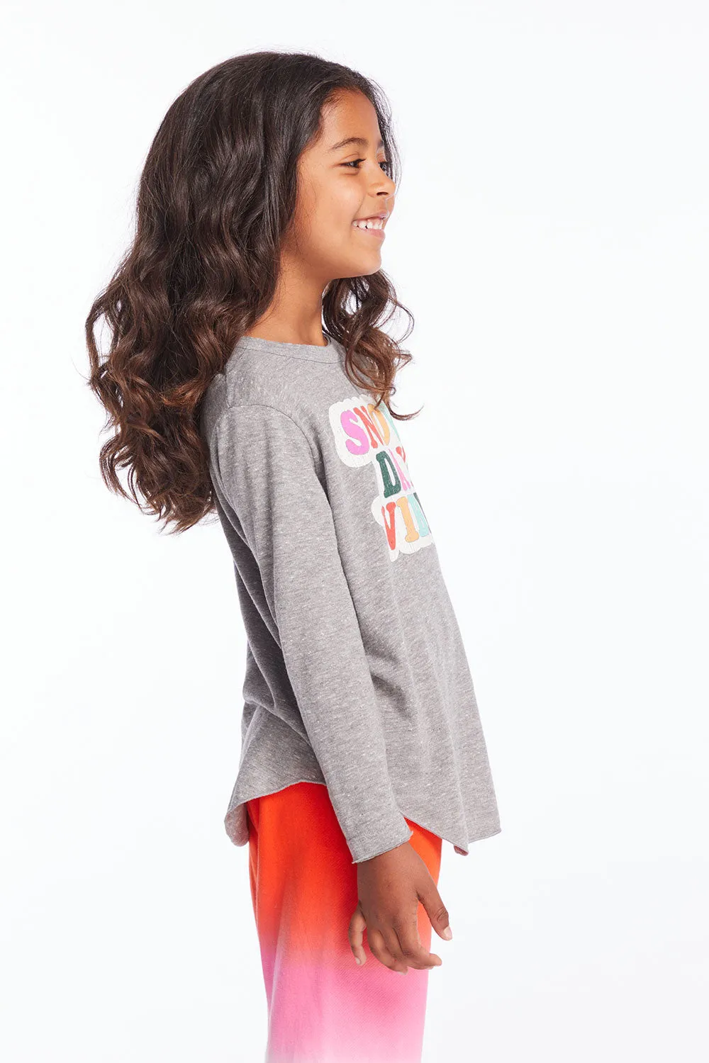 Snow Day Vibes Girls Long Sleeve sold by Chaser product image thumbnail 2