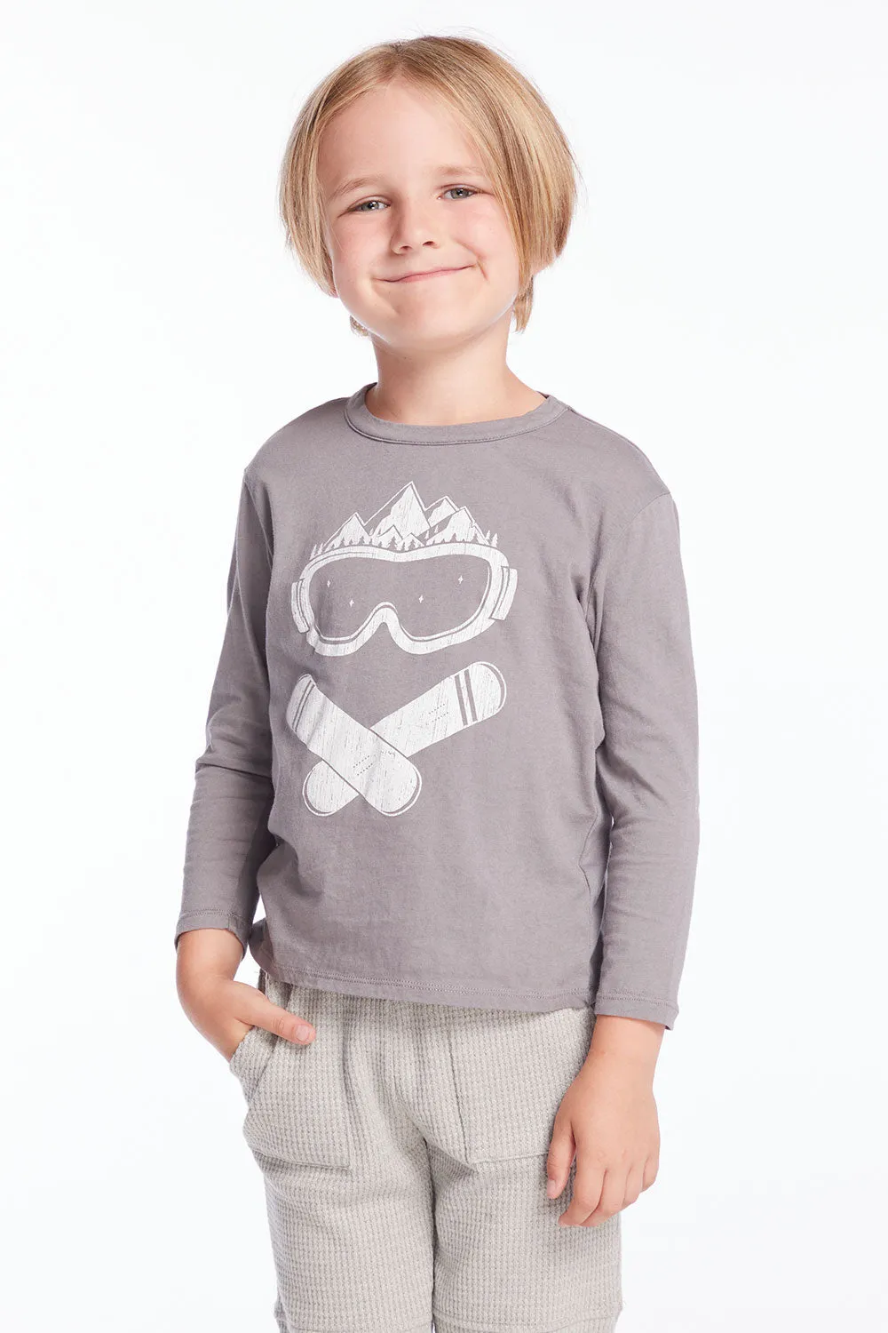 Snow Goggle Smile Boys Long Sleeve sold by Chaser
