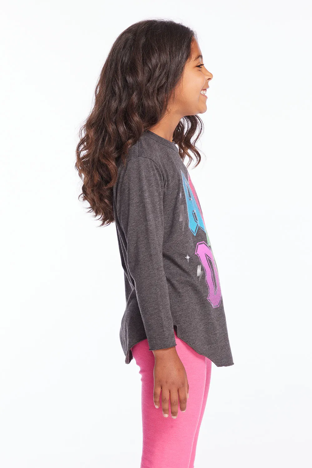 AC/DC Bolts & Stars Logo Girls Long Sleeve sold by Chaser product image thumbnail 2