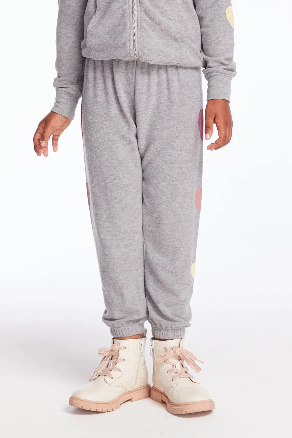 Multi Hearts Girls Sweatpants sold by Chaser