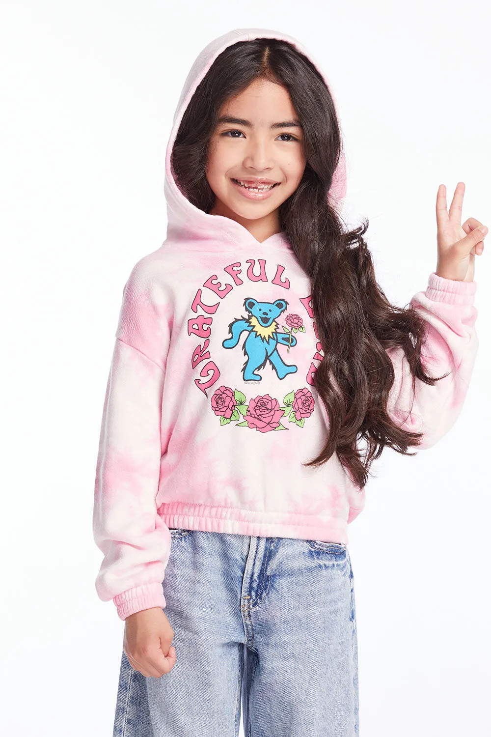 Grateful Dead Bears & Roses Girls Pullover Hoodie sold by Chaser product image thumbnail 4