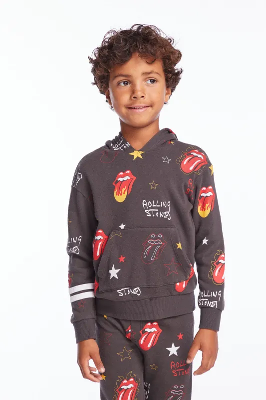 Rolling Stones Tongue Logo Stars Boys Pullover Hoodie sold by Chaser