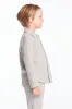 Boys Heather Grey Long Sleeve Button Down Collar Shirt sold by Chaser