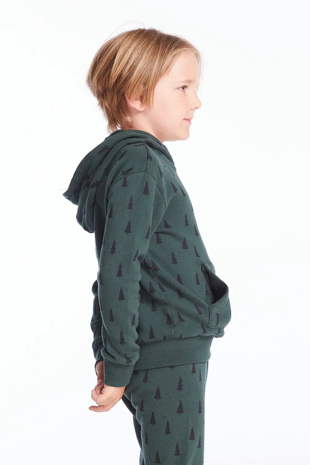 Boys Forest Pine Long Sleeve Hoodie sold by Chaser product image thumbnail 3