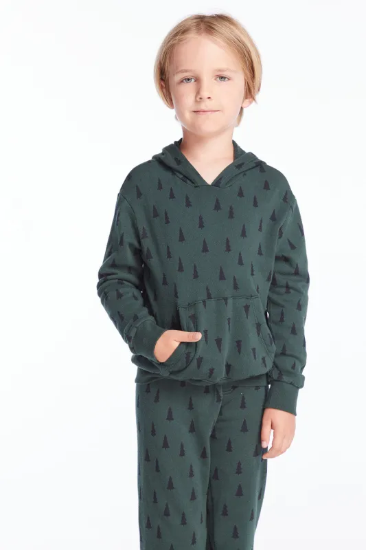 Boys Forest Pine Long Sleeve Hoodie sold by Chaser