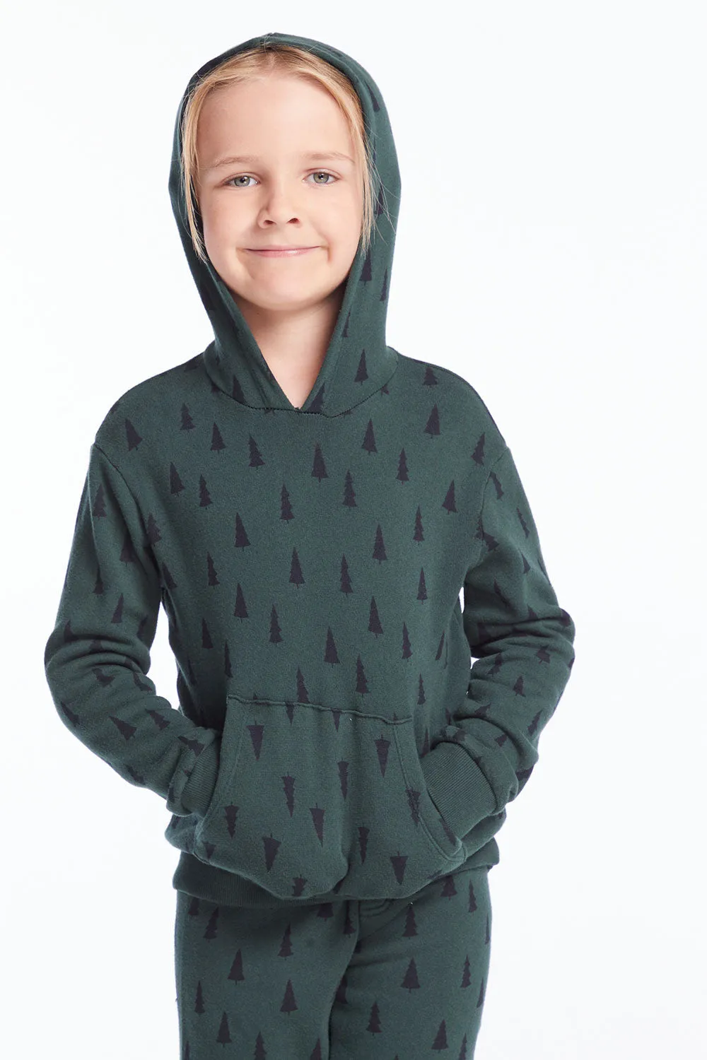 Boys Forest Pine Long Sleeve Hoodie sold by Chaser product image thumbnail 2