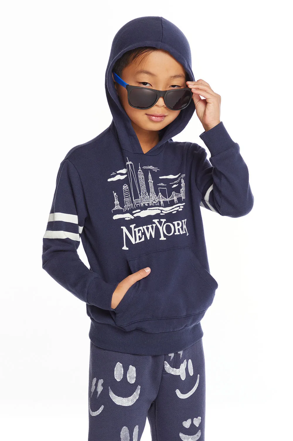 New York Skyline Boys Pullover Hoodie sold by Chaser