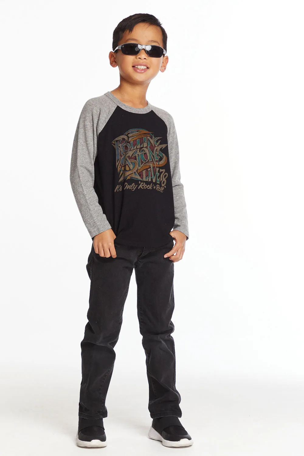 Rolling Stones Live 78 Boys Baseball Tee sold by Chaser product image thumbnail 3