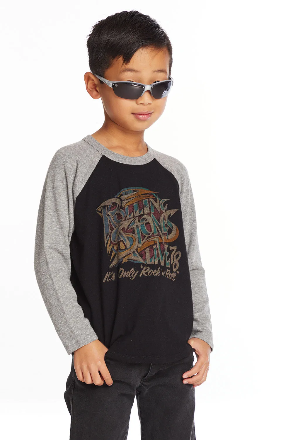 Rolling Stones Live 78 Boys Baseball Tee sold by Chaser