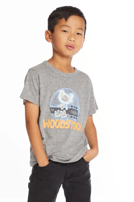 Woodstock Bird On Guitar Boys Crew Neck Tee sold by Chaser