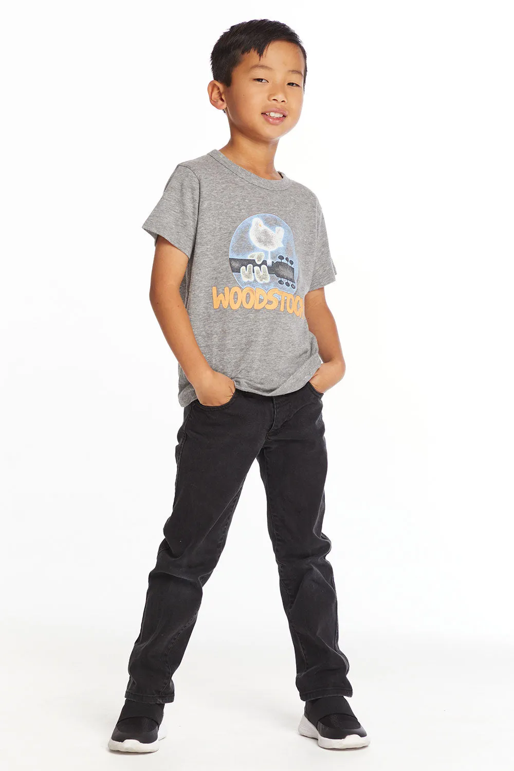 Woodstock Bird On Guitar Boys Crew Neck Tee sold by Chaser product image thumbnail 3