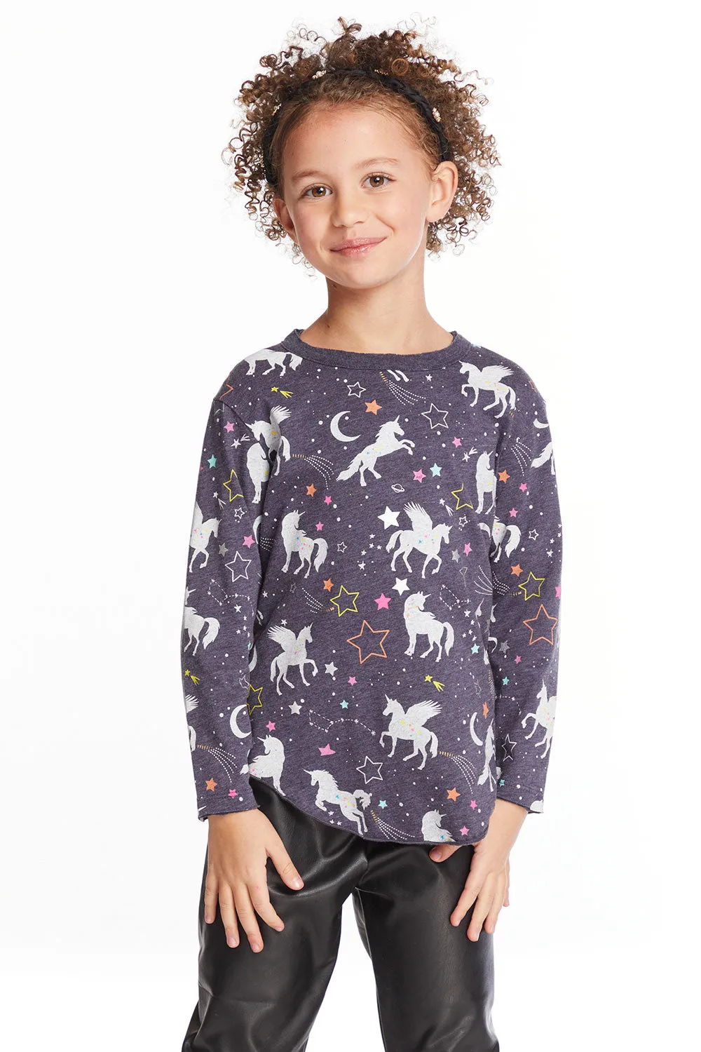 Unicorn Dreams Girls Long Sleeve Pullover sold by Chaser