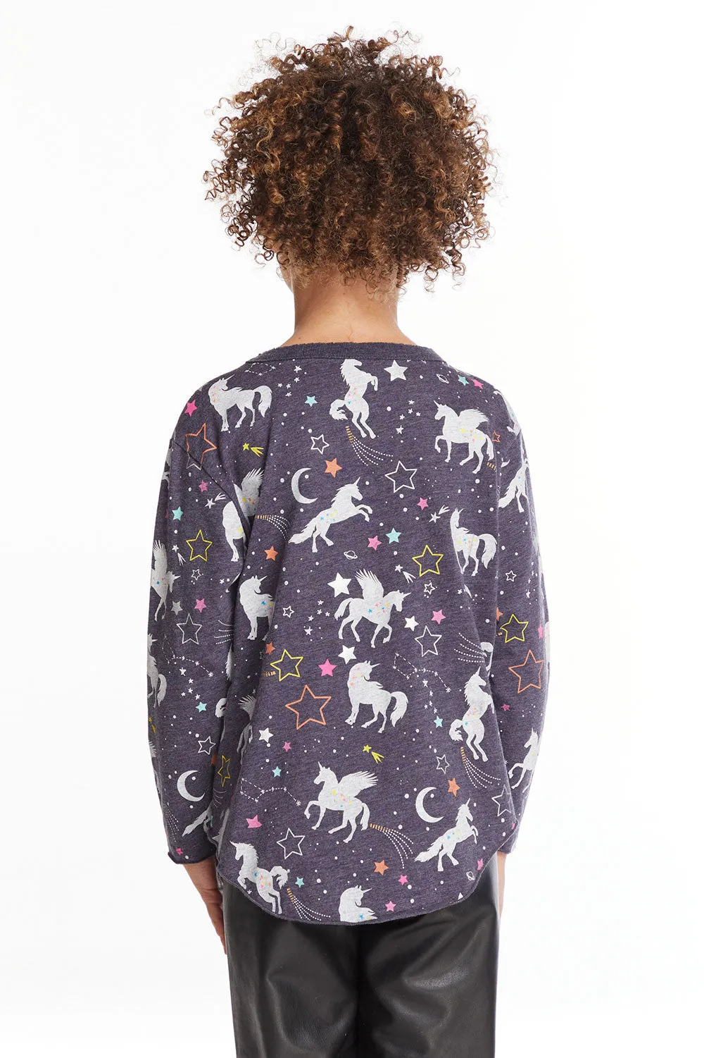 Unicorn Dreams Girls Long Sleeve Pullover sold by Chaser product image thumbnail 2