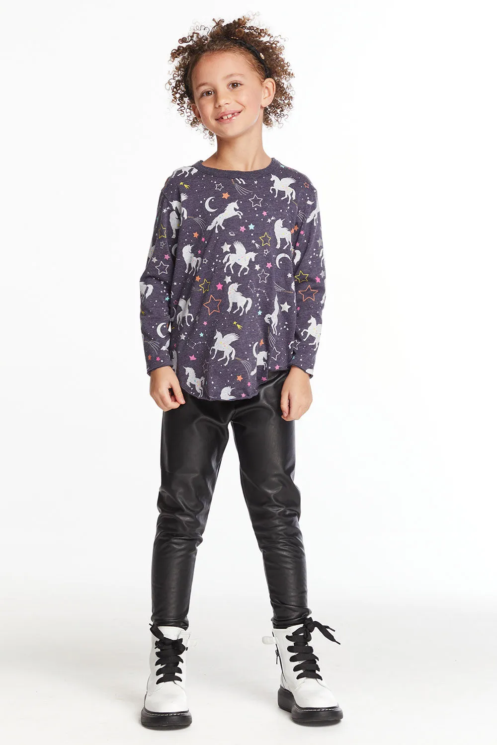 Unicorn Dreams Girls Long Sleeve Pullover sold by Chaser product image thumbnail 4