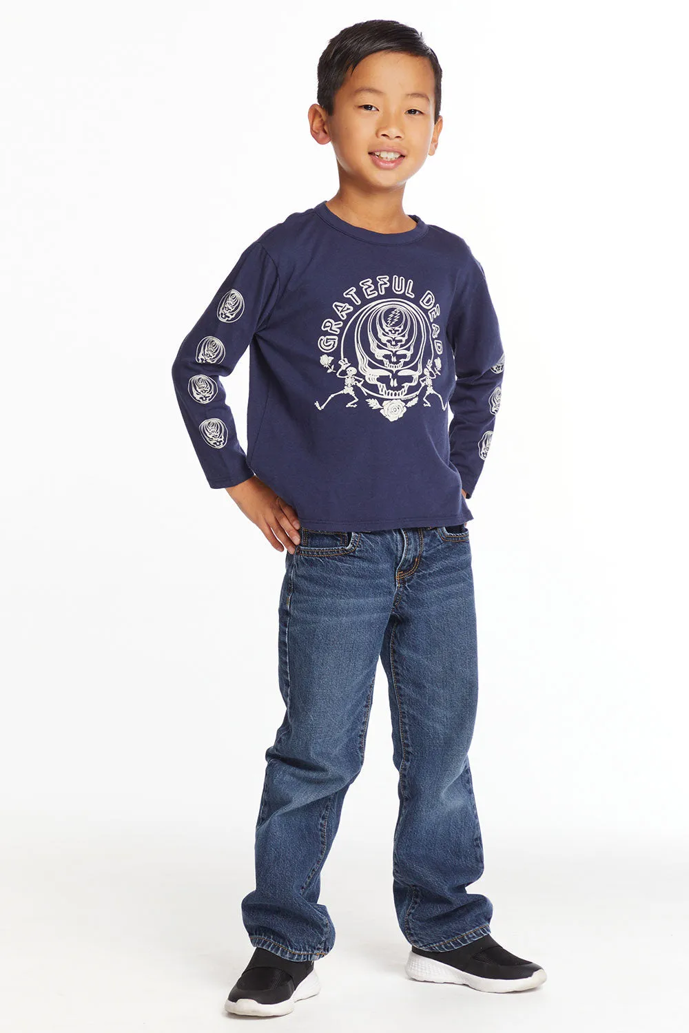 Grateful Dead Multi Steal Your Face Boys Long Sleeve Crew Neck Tee sold by Chaser product image thumbnail 3