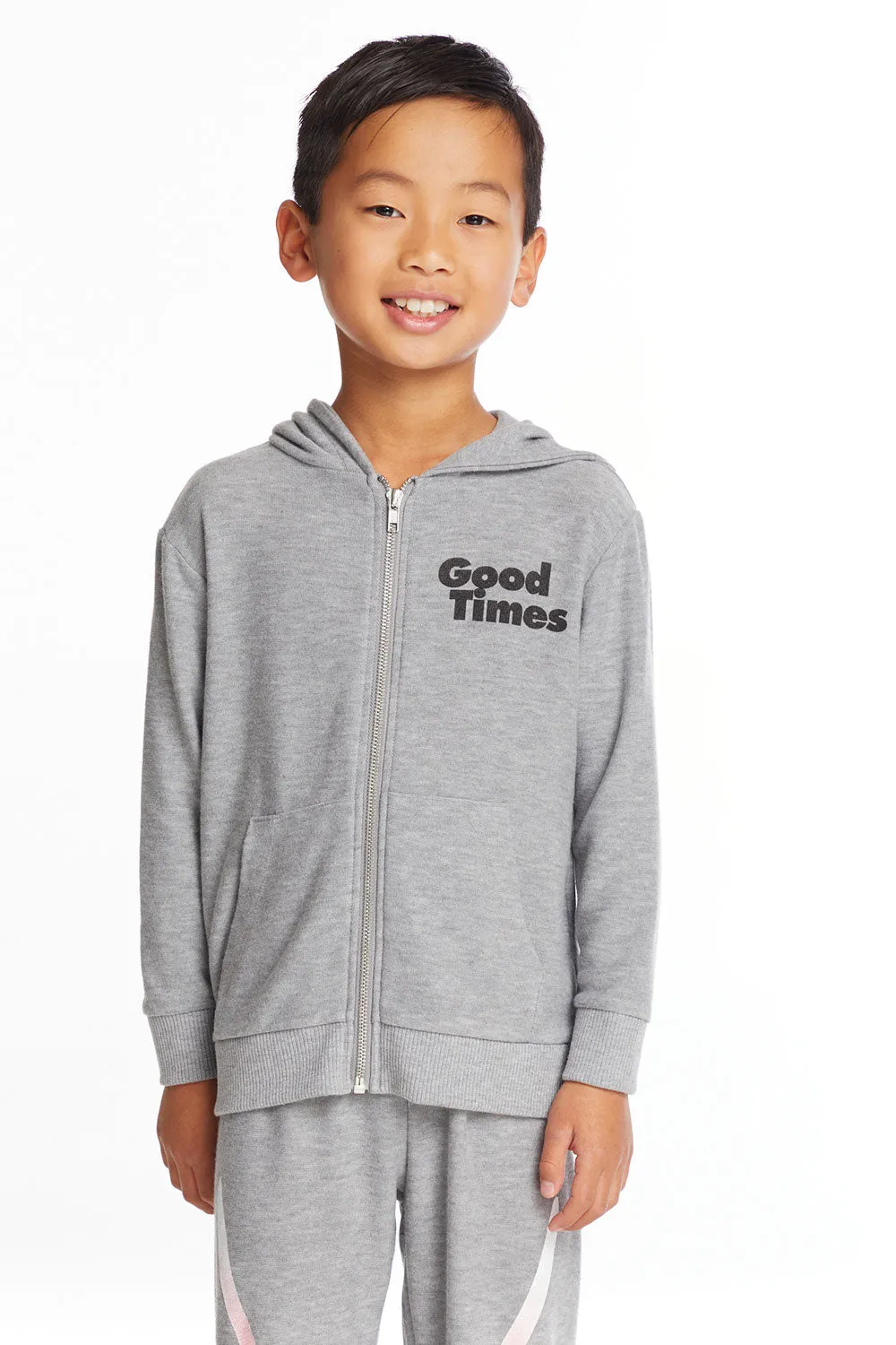 Good Times Boys Long Sleeve Zip Up Hoodie sold by Chaser product image thumbnail 5