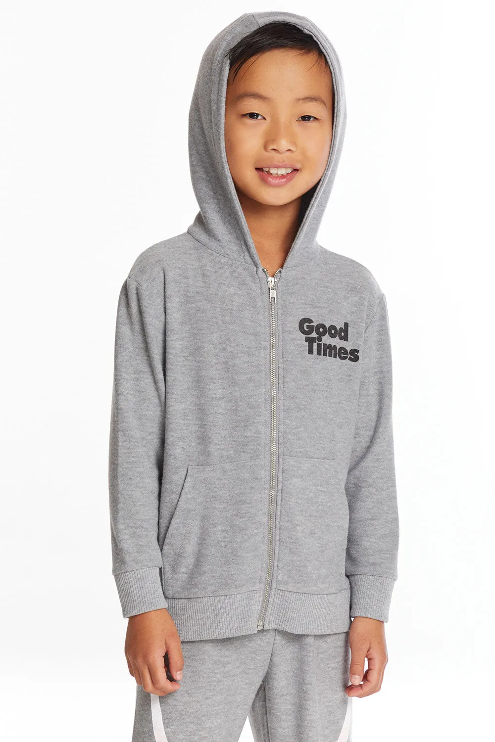 Good Times Boys Long Sleeve Zip Up Hoodie sold by Chaser product image thumbnail 3