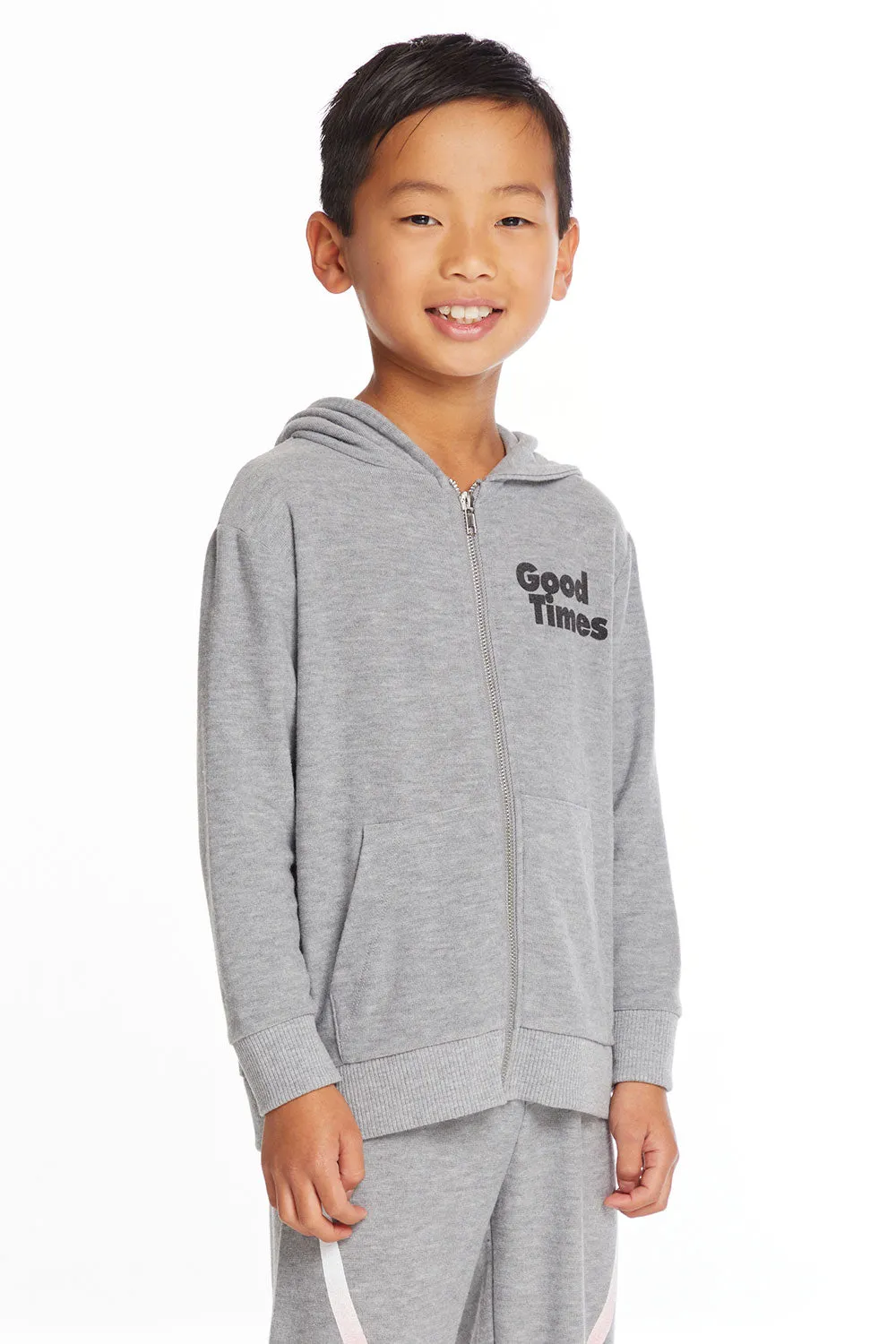 Good Times Boys Long Sleeve Zip Up Hoodie sold by Chaser