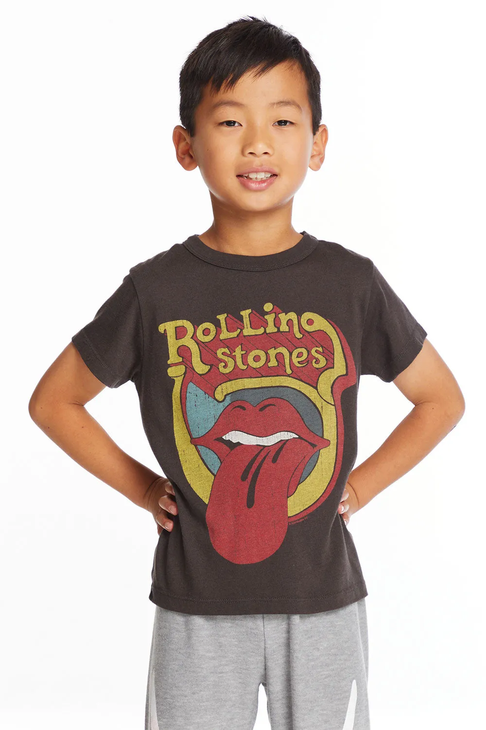 Rolling Stones Retro Logo Boys Tee sold by Chaser product image thumbnail 3