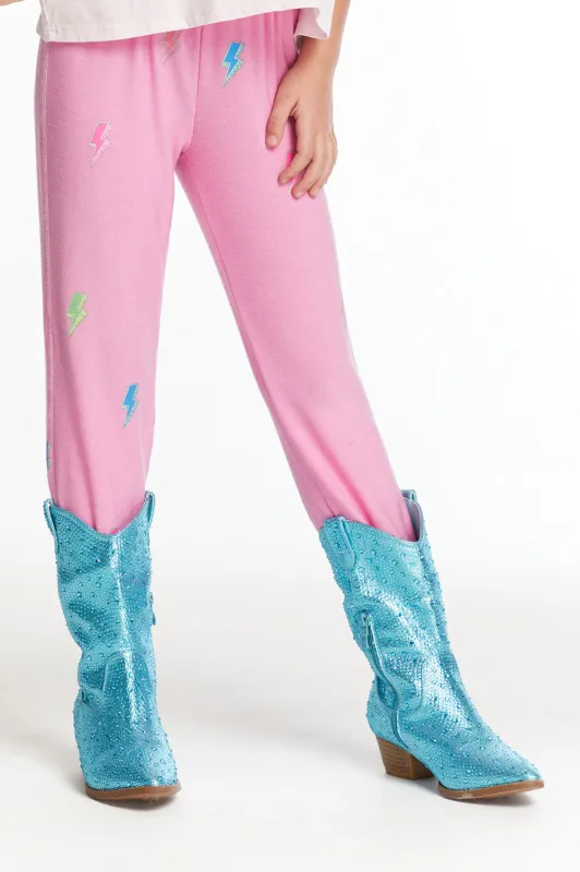 Glitter Bolts Girls Pant sold by Chaser