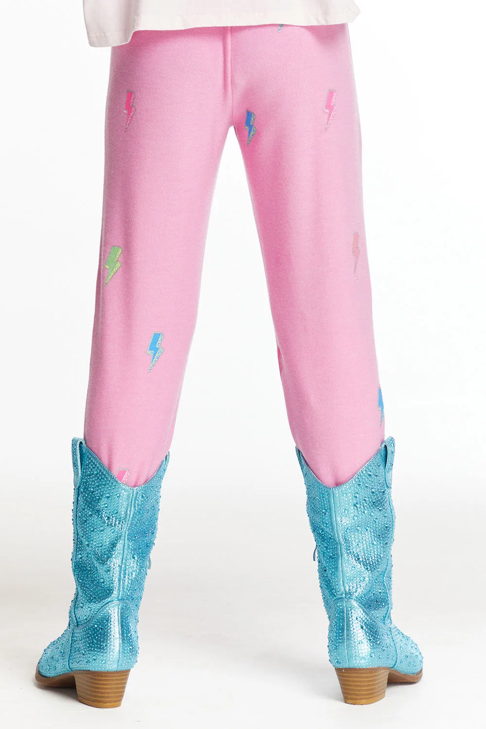 Glitter Bolts Girls Pant sold by Chaser product image thumbnail 3