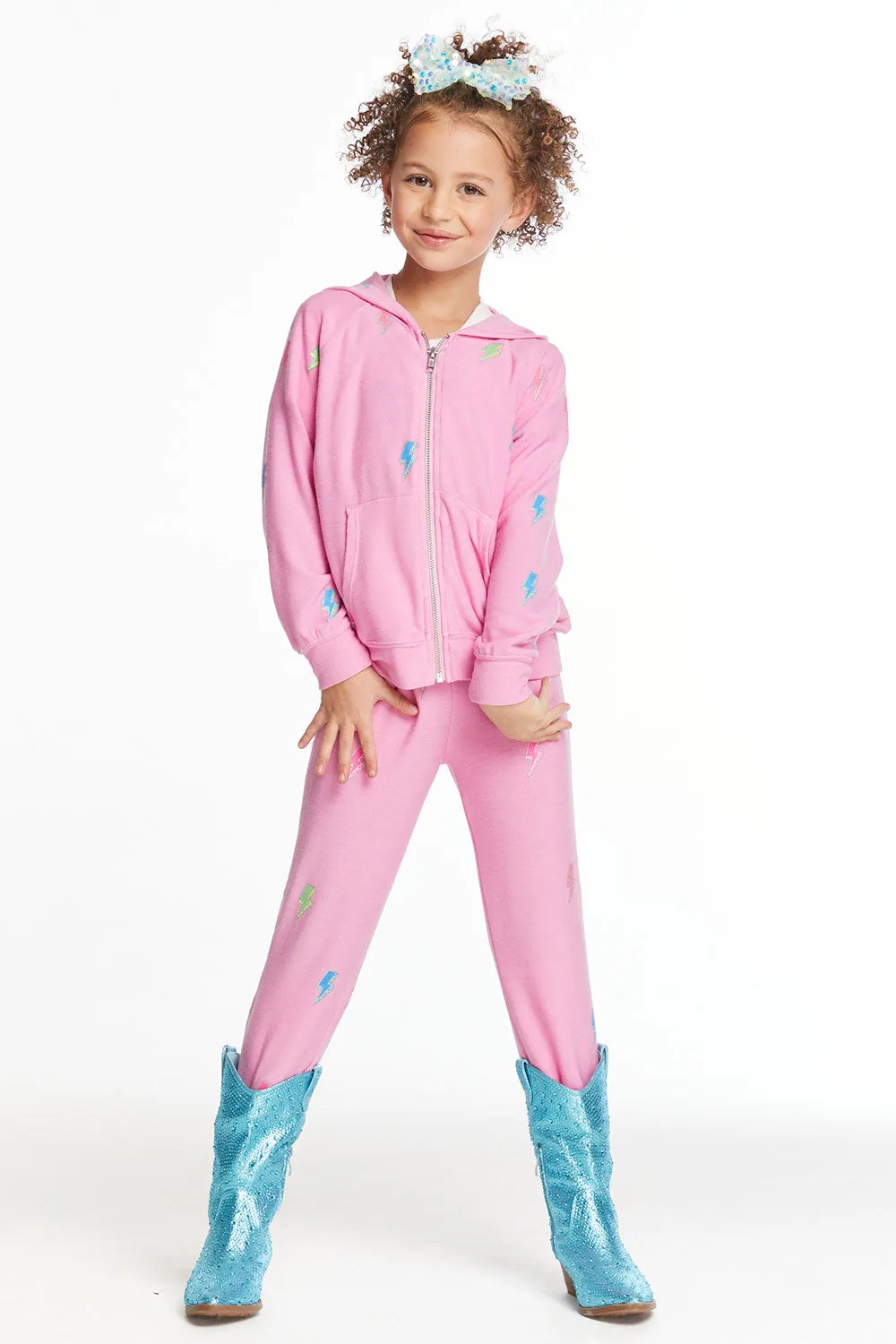 Glitter Bolts Girls Pant sold by Chaser product image thumbnail 4