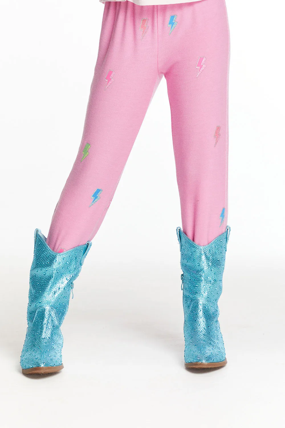 Glitter Bolts Girls Pant sold by Chaser product image thumbnail 2