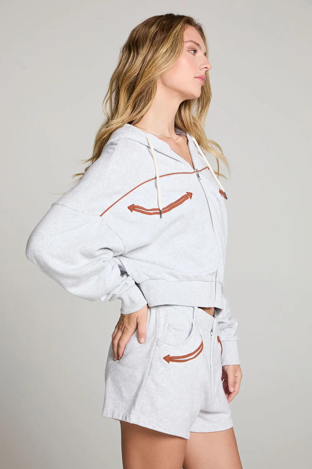 Western Details Zip Up Hoodie sold by Chaser product image thumbnail 2