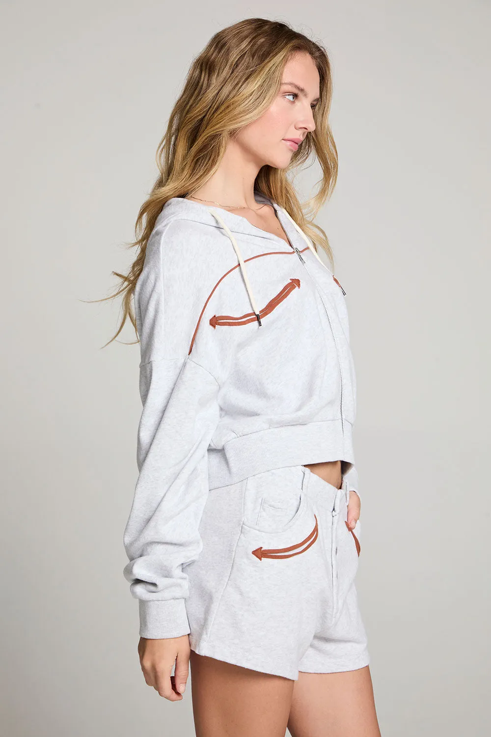 Western Details Zip Up Hoodie sold by Chaser product image thumbnail 5
