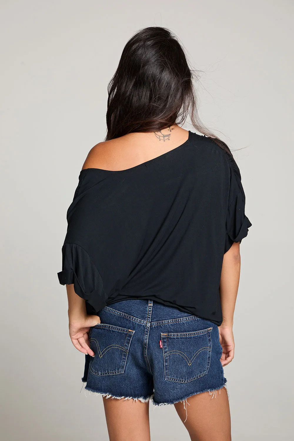 Lunar Licorice Black Tee sold by Chaser product image thumbnail 3