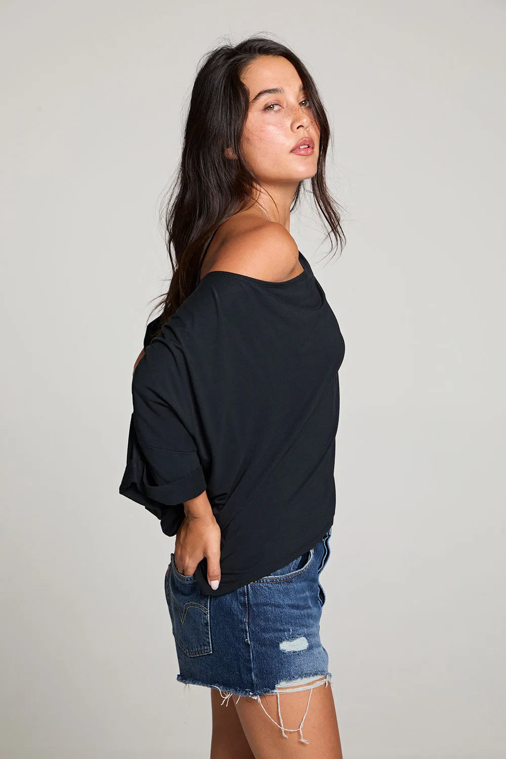 Lunar Licorice Black Tee sold by Chaser product image thumbnail 2