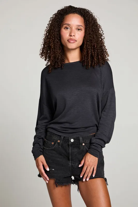 Gwyneth Licorice Black Long Sleeve sold by Chaser