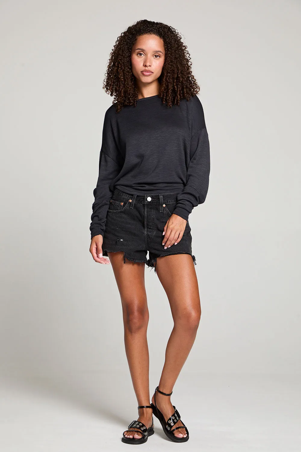 Gwyneth Licorice Black Long Sleeve sold by Chaser product image thumbnail 5