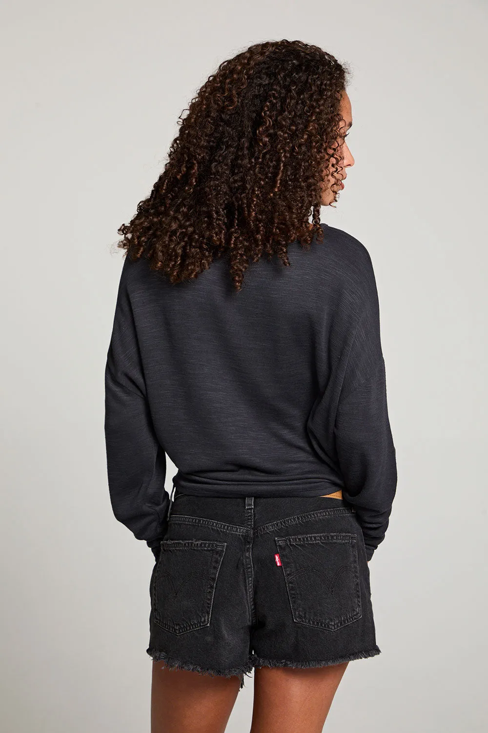 Gwyneth Licorice Black Long Sleeve sold by Chaser product image thumbnail 4